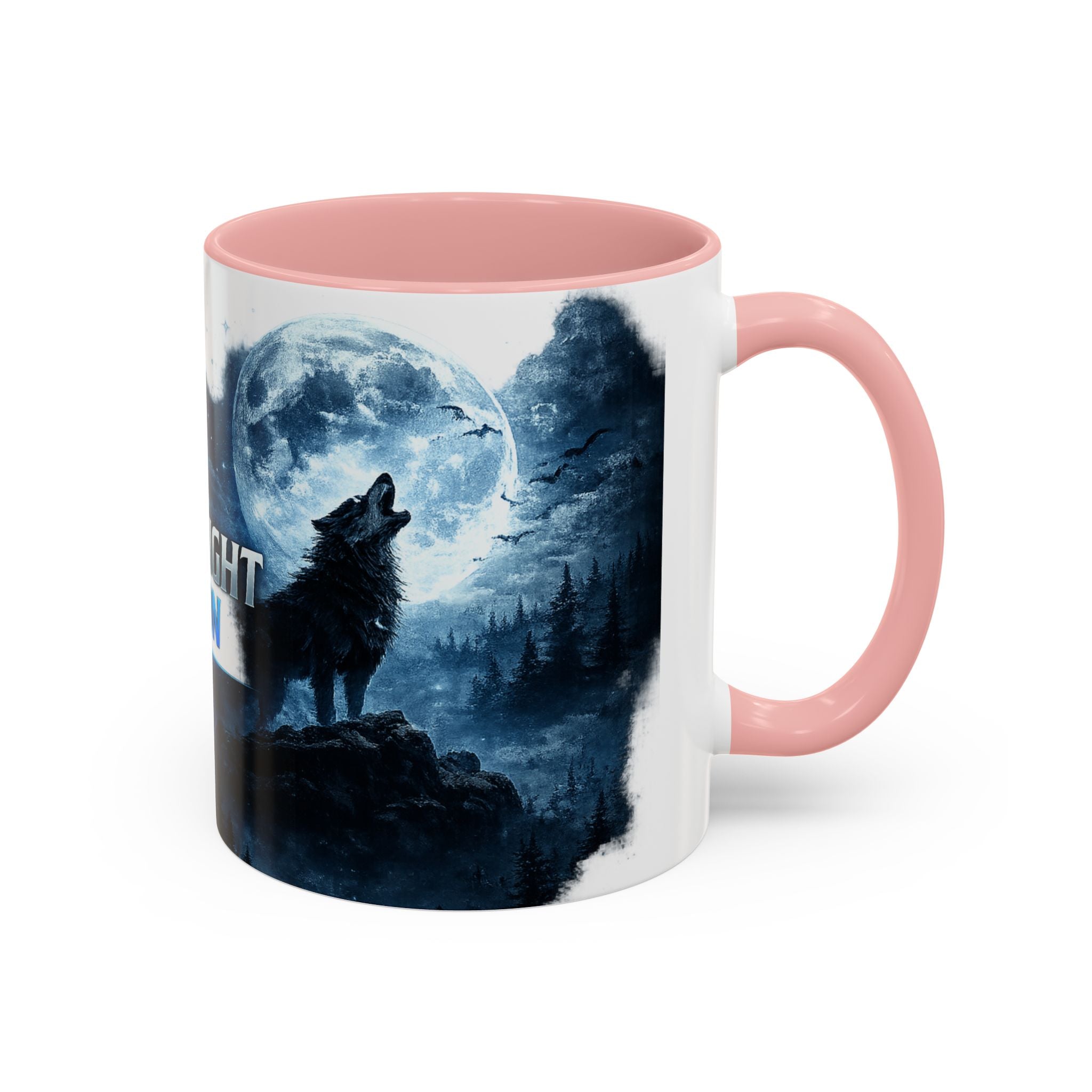 Midnight Vision Wolf Coffee Mug — Moonlit Howl Accent Mug (11/15oz)