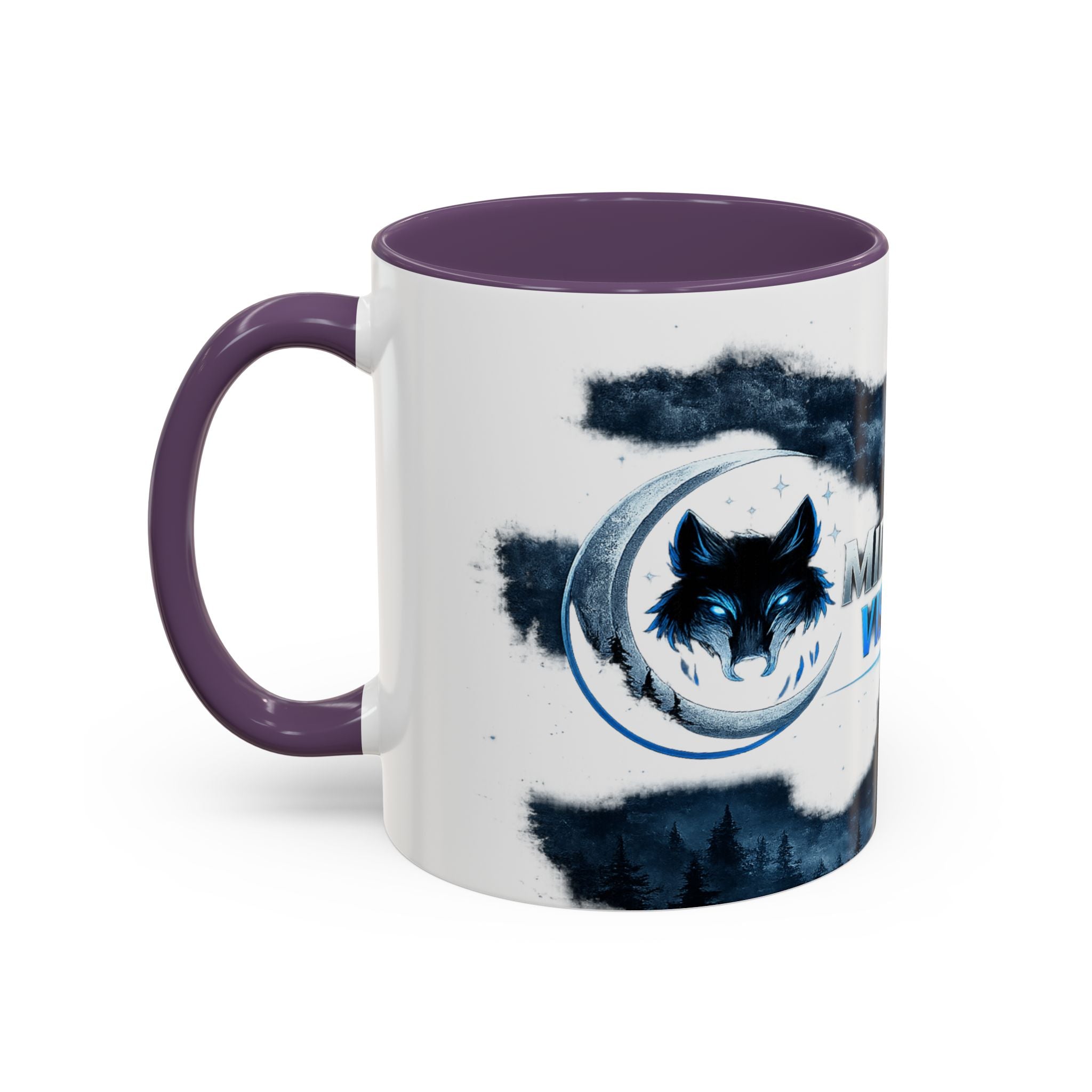 Midnight Vision Wolf Coffee Mug — Moonlit Howl Accent Mug (11/15oz)
