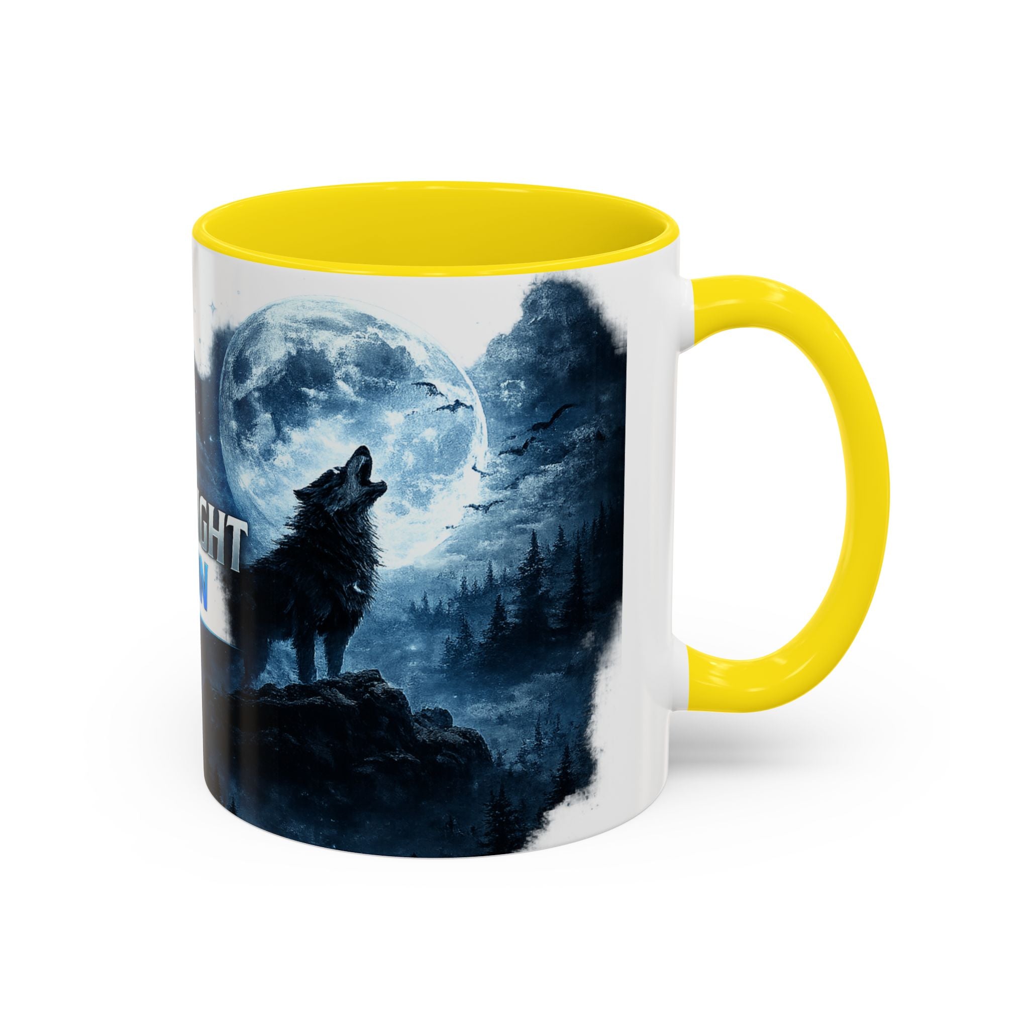 Midnight Vision Wolf Coffee Mug — Moonlit Howl Accent Mug (11/15oz)
