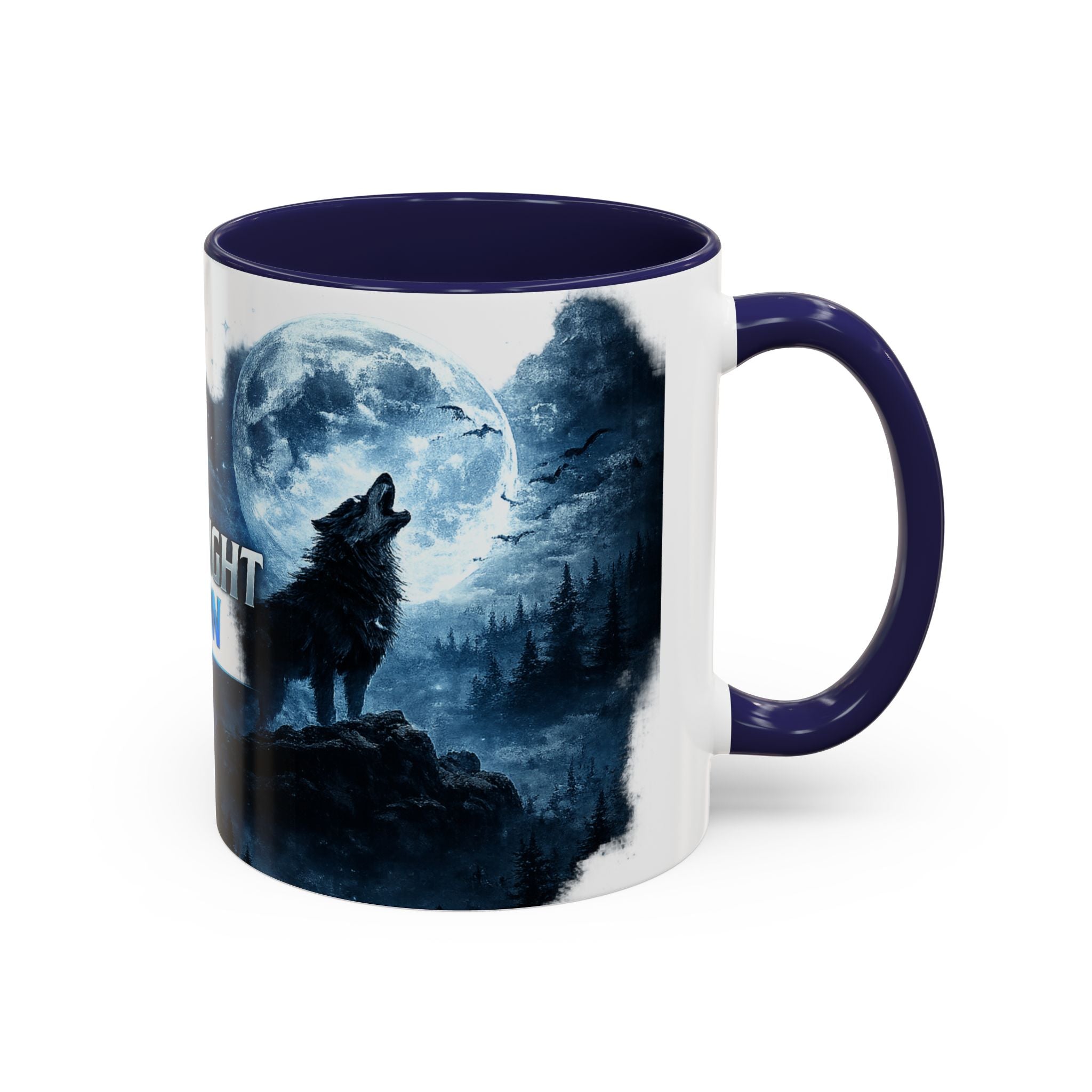 Midnight Vision Wolf Coffee Mug — Moonlit Howl Accent Mug (11/15oz)