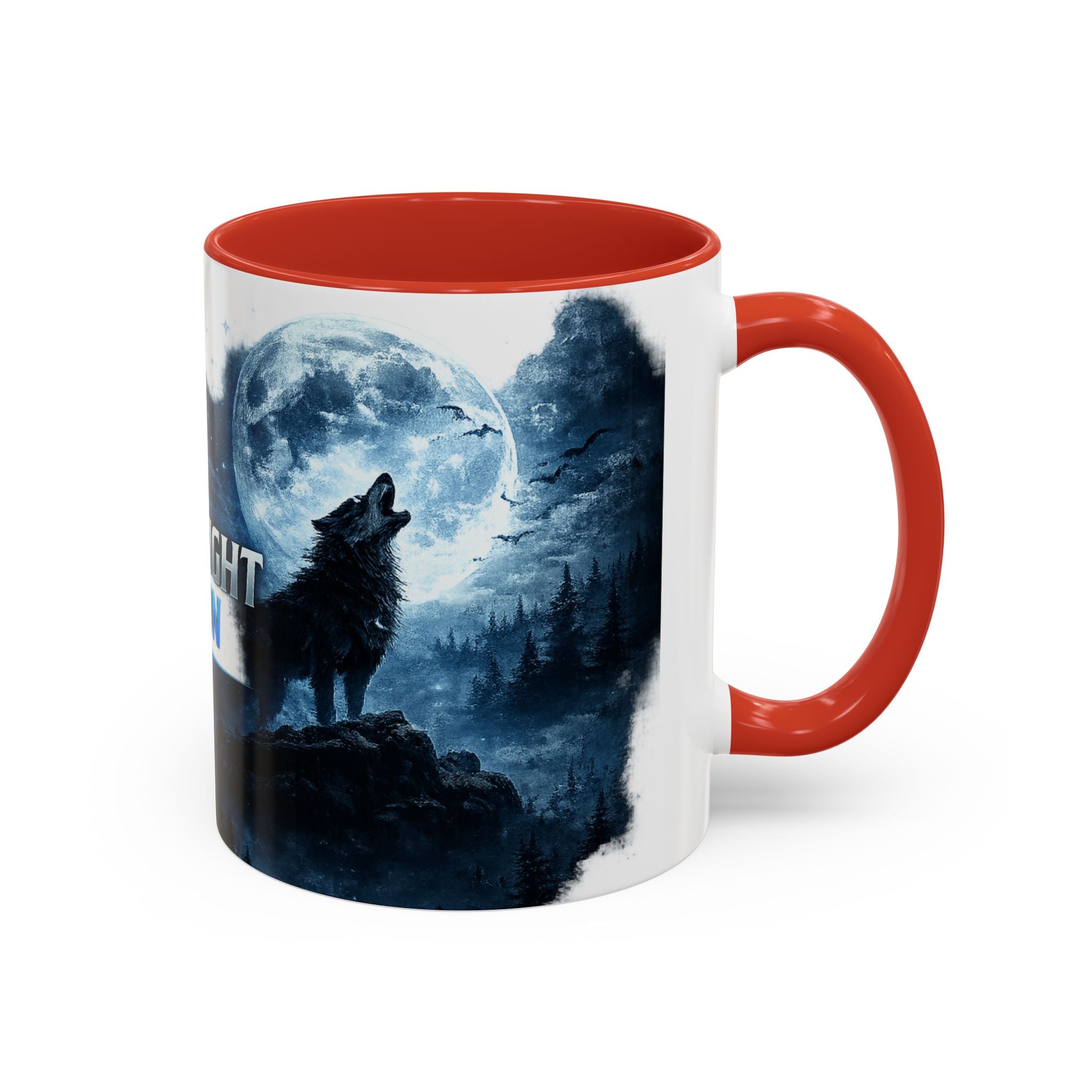 Midnight Vision Wolf Coffee Mug — Moonlit Howl Accent Mug (11/15oz)
